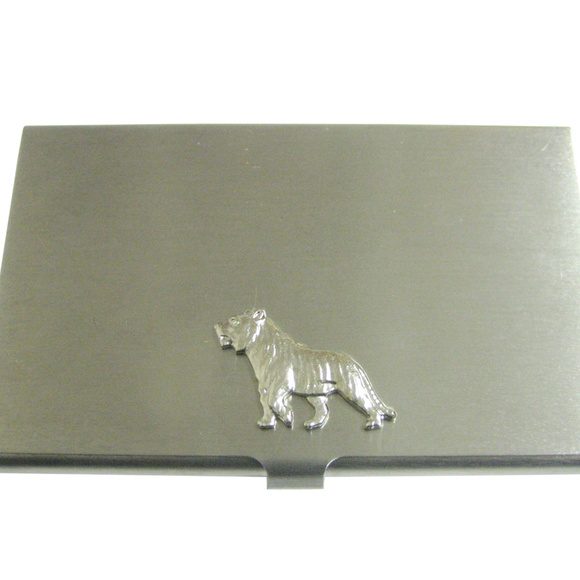 Regal Tiger Pendant - Style 9 – APORRO Silver Toned Tiger Pendant Business Card Holder